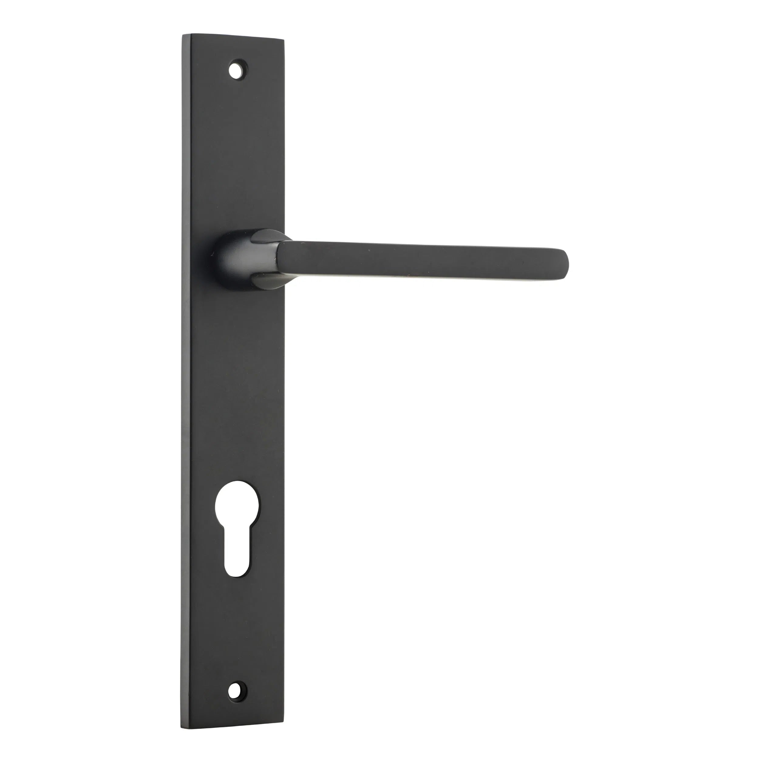 Iver Door Handle Baltimore Rectangular Euro Pair Matt Black