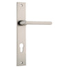 Iver Door Handle Baltimore Rectangular Euro Pair Satin Nickel