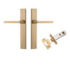 Iver Door Handle Baltimore Rectangular Latch Brushed Brass Passage Kit