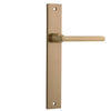 Iver Door Handle Baltimore Rectangular Latch Pair Brushed Brass