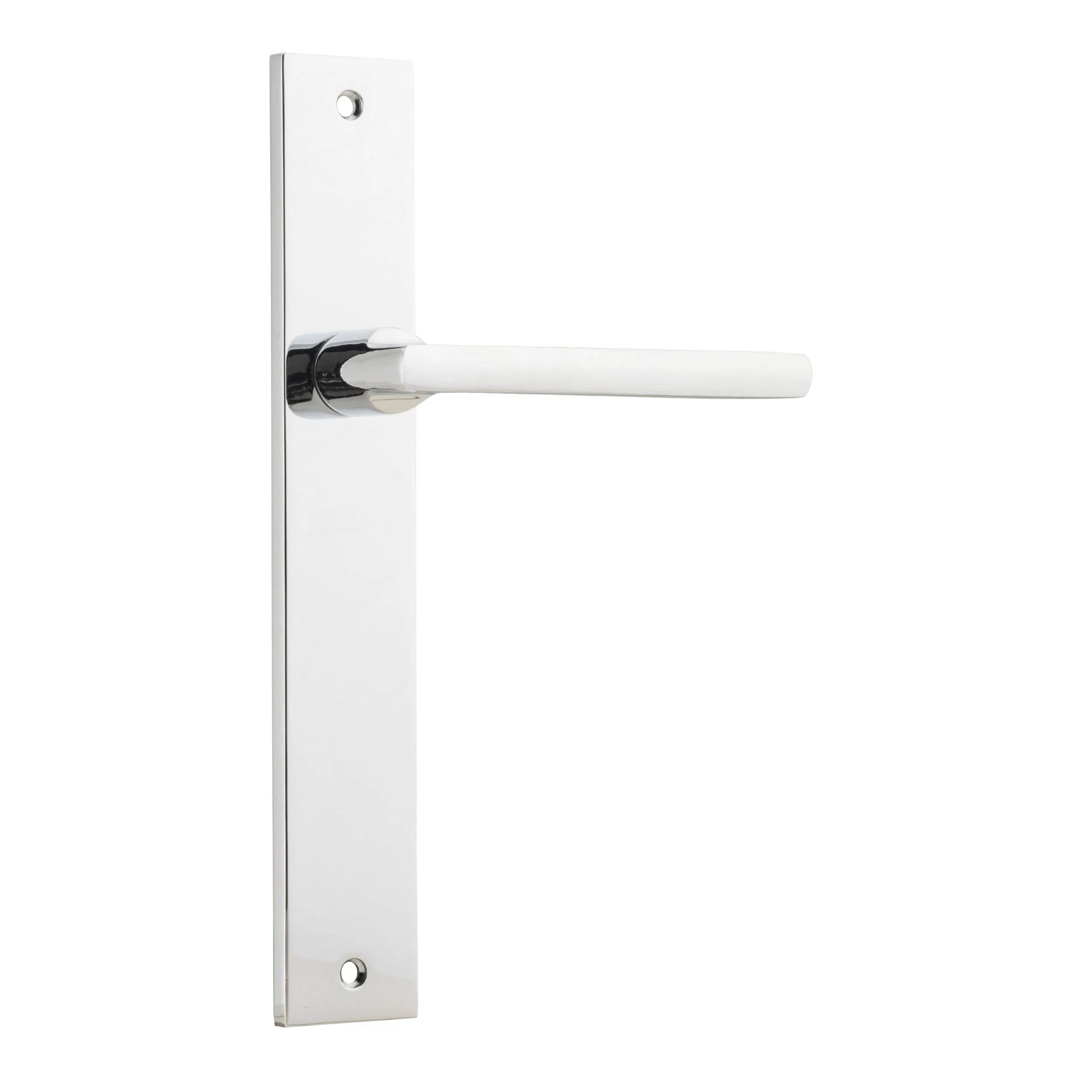 Iver Door Handle Baltimore Rectangular Latch Pair Polished Chrome