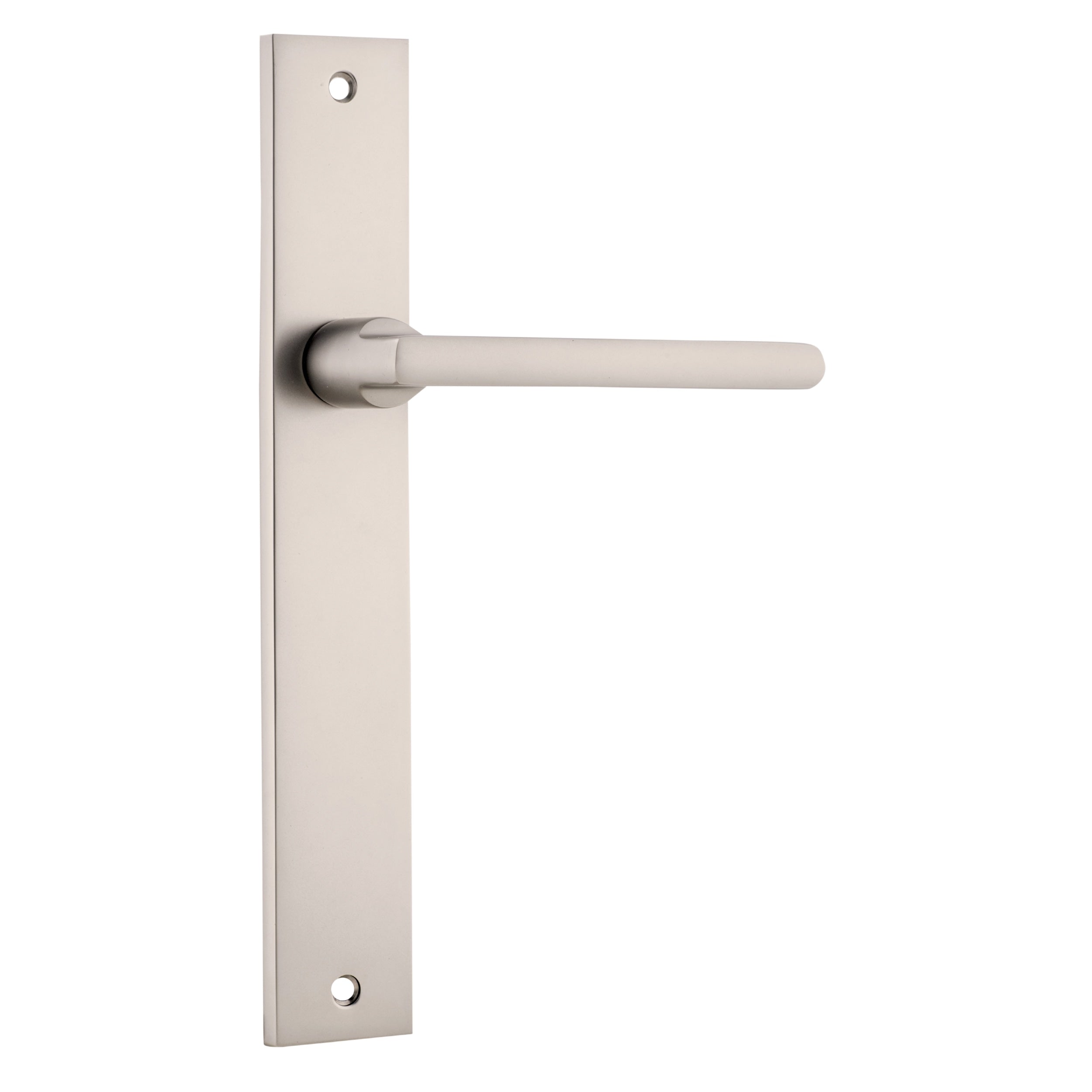 Iver Door Handle Baltimore Rectangular Latch Pair Satin Nickel