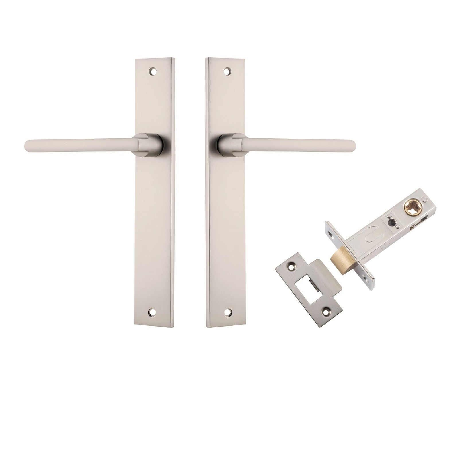 Iver Door Handle Baltimore Rectangular Latch Satin Nickel Passage Kit