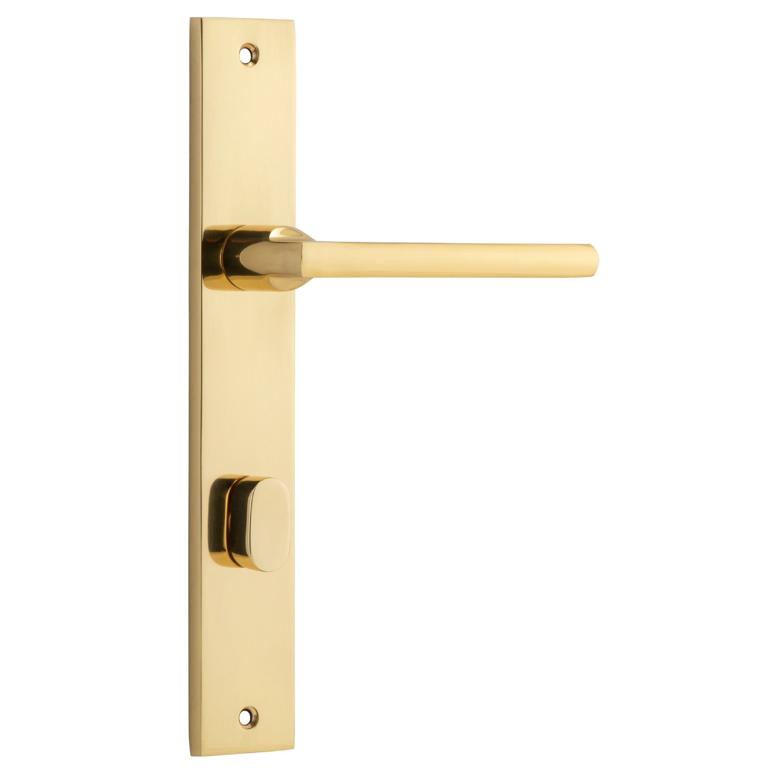 Iver Door Handle Baltimore Rectangular Privacy Pair Polished Brass