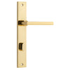 Iver Door Handle Baltimore Rectangular Privacy Pair Polished Brass