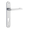 Iver Door Handle Baltimore Return Oval Euro Pair Brushed Chrome