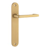 Iver Door Handle Baltimore Return Oval Latch Pair Brushed Brass