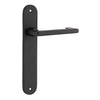 Iver Door Handle Baltimore Return Oval Latch Pair Matt Black