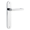 Iver Door Handle Baltimore Return Oval Latch Pair Polished Chrome