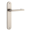 Iver Door Handle Baltimore Return Oval Latch Pair Satin Nickel