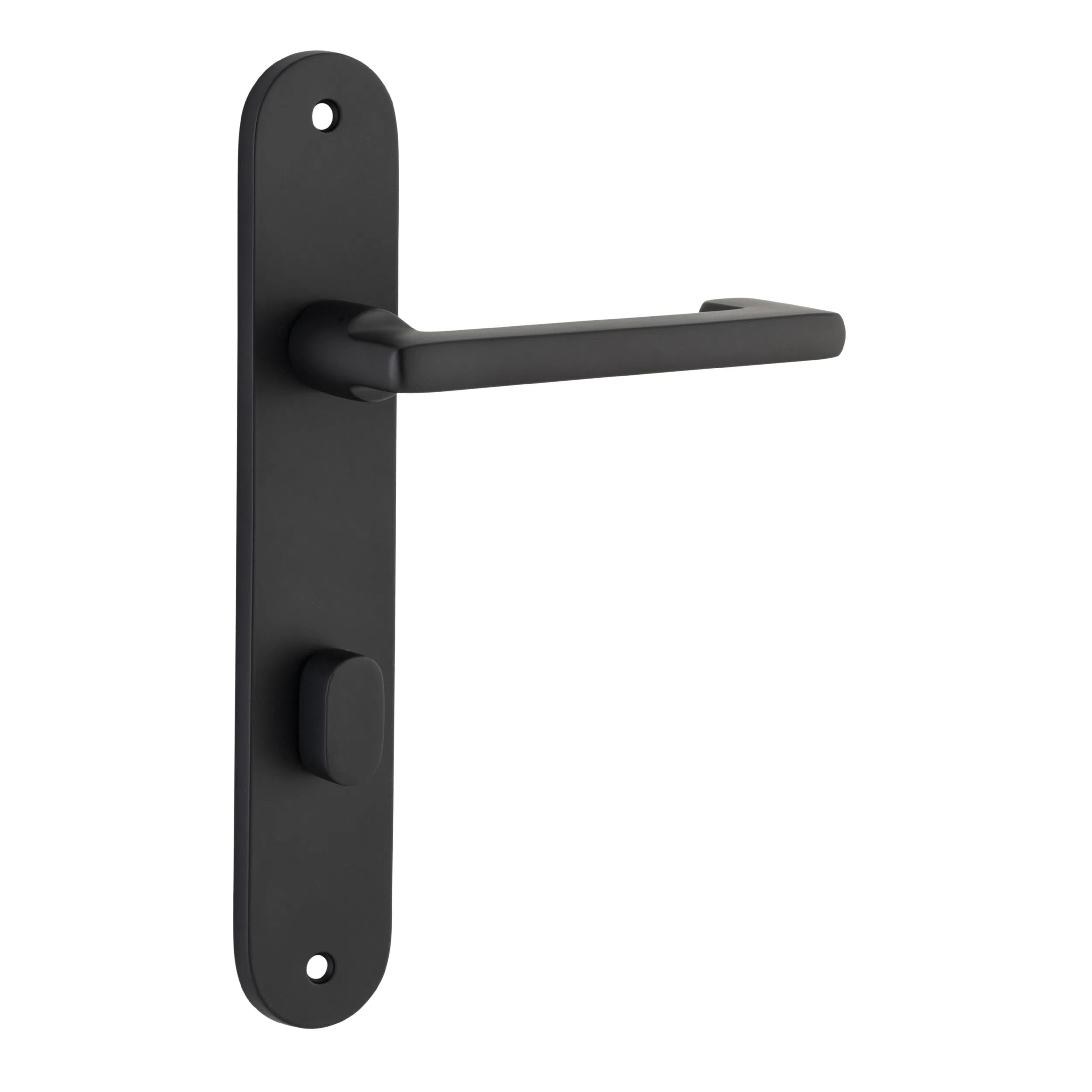 Iver Door Handle Baltimore Return Oval Privacy Pair Matt Black