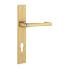 Iver Door Handle Baltimore Return Rectangular Euro Pair Brushed Brass