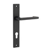 Iver Door Handle Baltimore Return Rectangular Euro Pair Matt Black