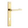 Iver Door Handle Baltimore Return Rectangular Euro Pair Polished Brass