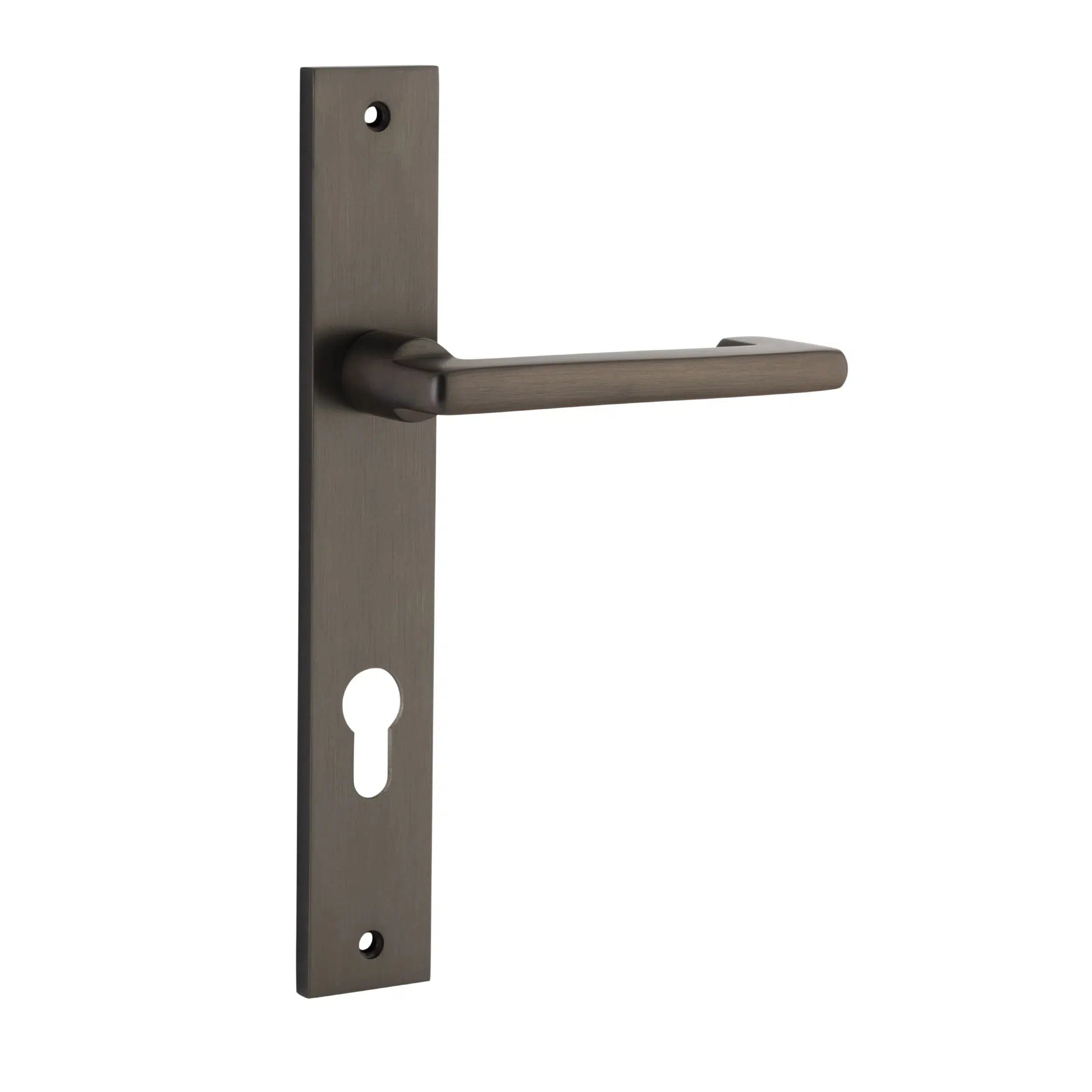 Iver Door Handle Baltimore Return Rectangular Euro Pair Signature Brass