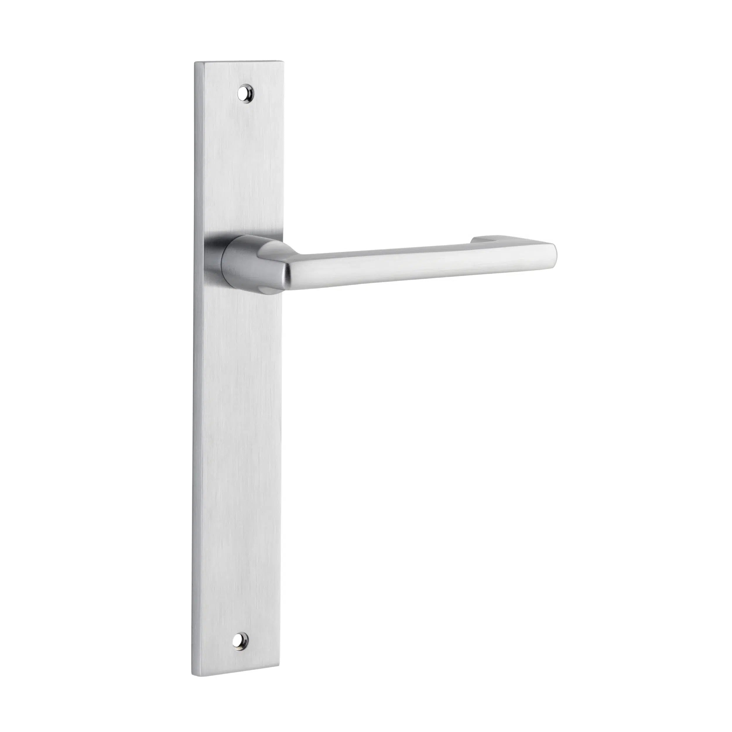 Iver Door Handle Baltimore Return Rectangular Latch Pair Brushed Chrome