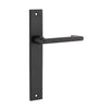 Iver Door Handle Baltimore Return Rectangular Latch Pair Matt Black