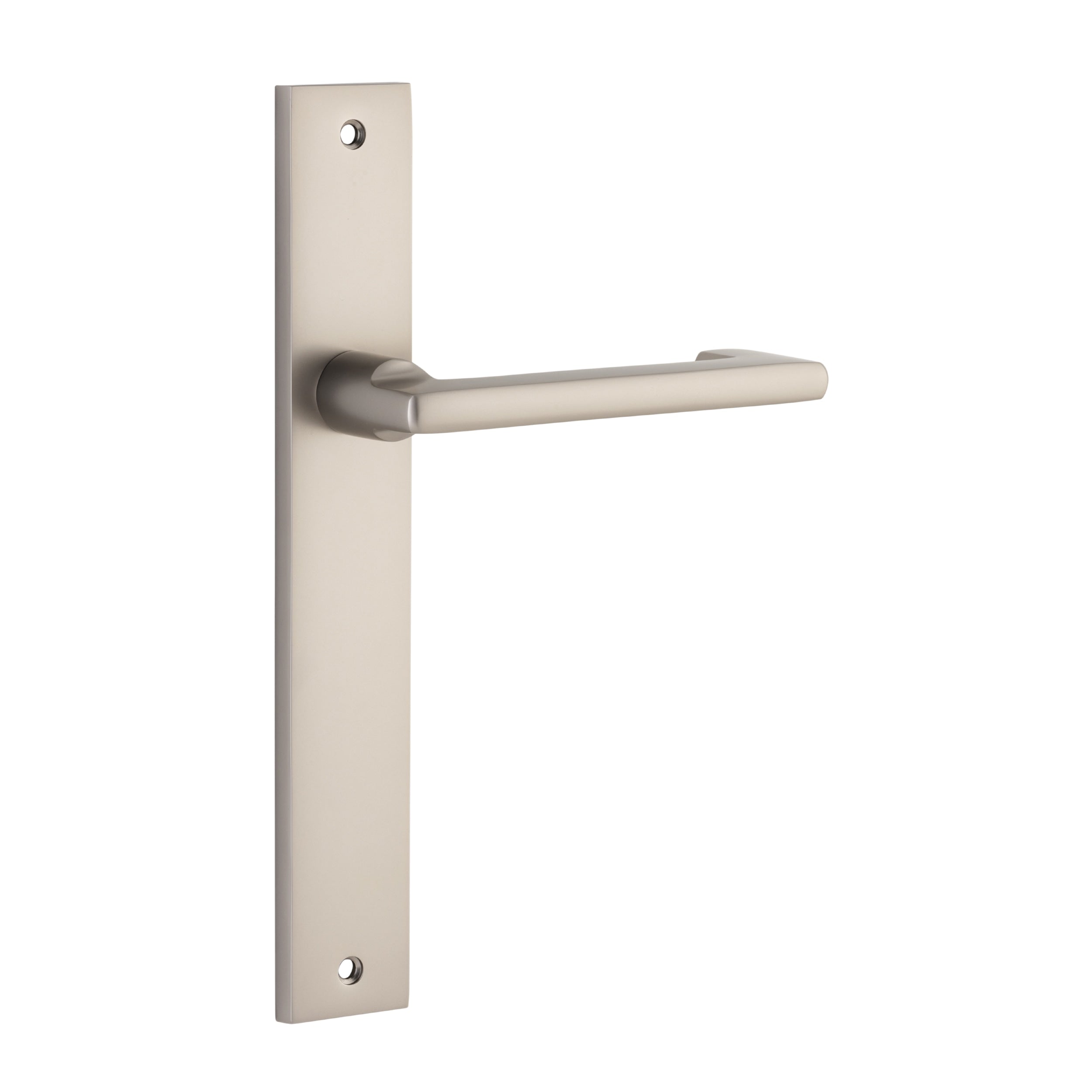 Iver Door Handle Baltimore Return Rectangular Latch Pair Satin Nickel