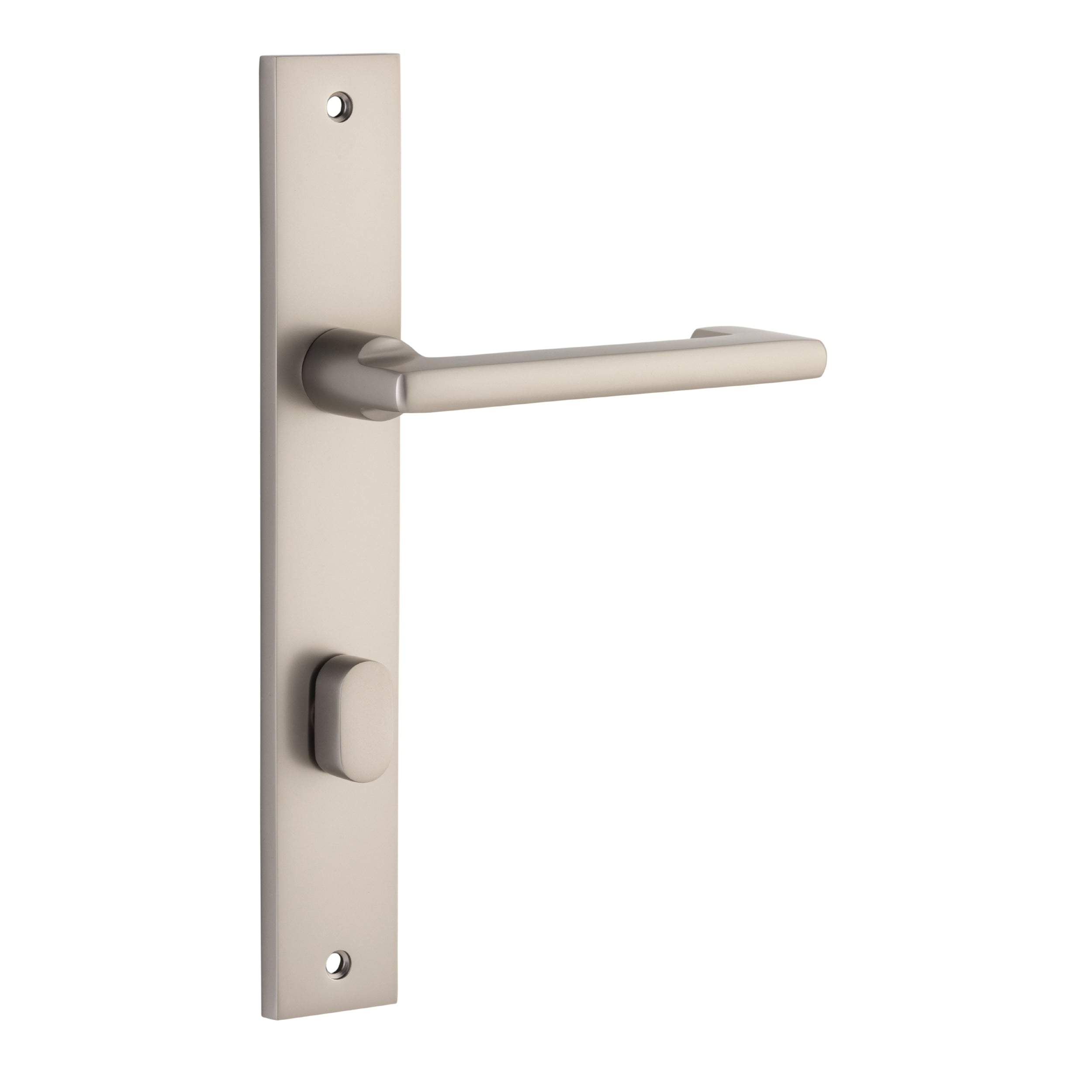 Iver Door Handle Baltimore Return Rectangular Privacy Pair Satin Nickel