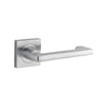 Iver Door Handle Baltimore Return Square Rose Pair Brushed Chrome