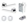 Iver Door Handle Baltimore Round Rose Pair Key/Key Polished Chrome Entrance Kit