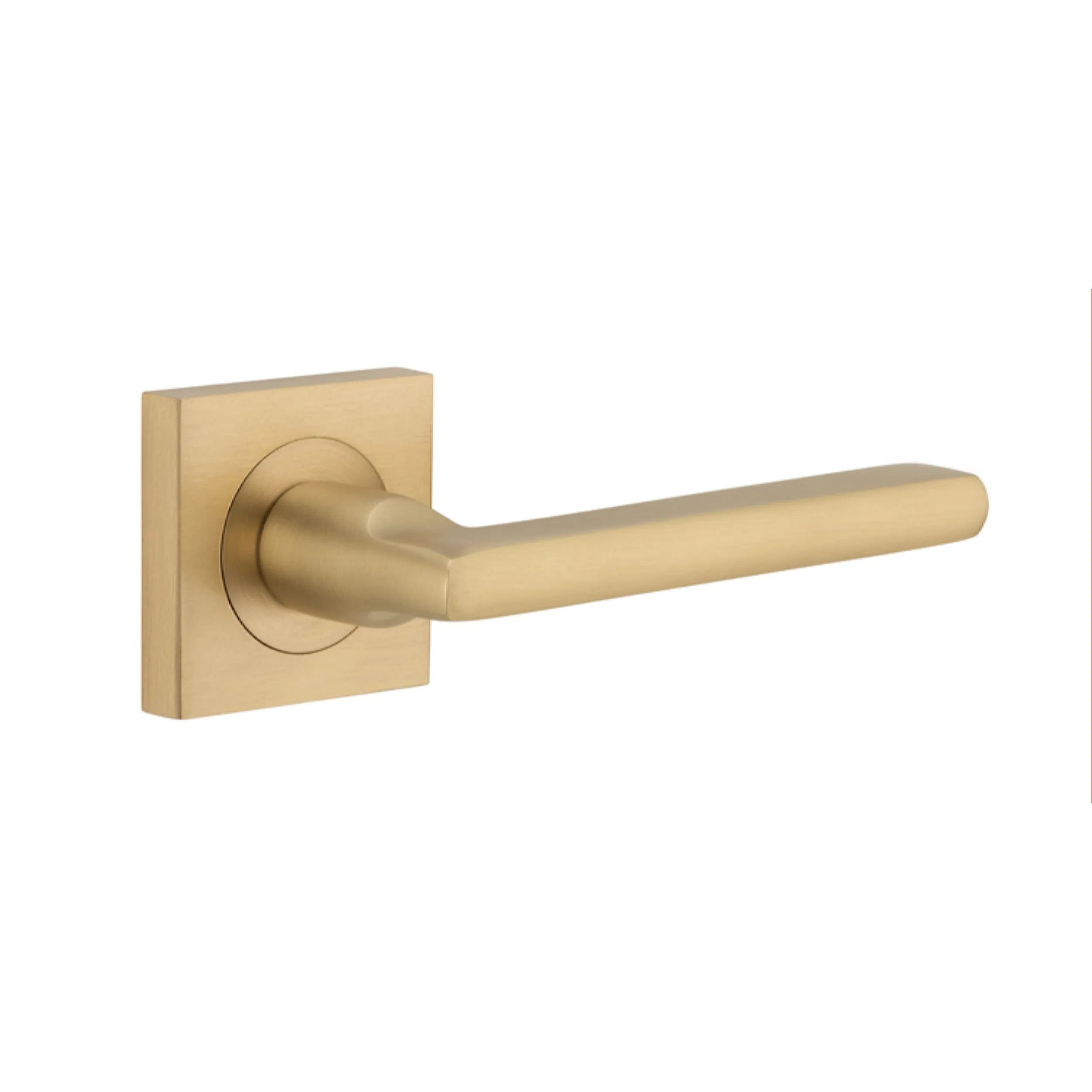 Iver Door Handle Baltimore Square Rose Pair Brushed Brass