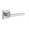 Iver Door Handle Baltimore Square Rose Pair Brushed Chrome