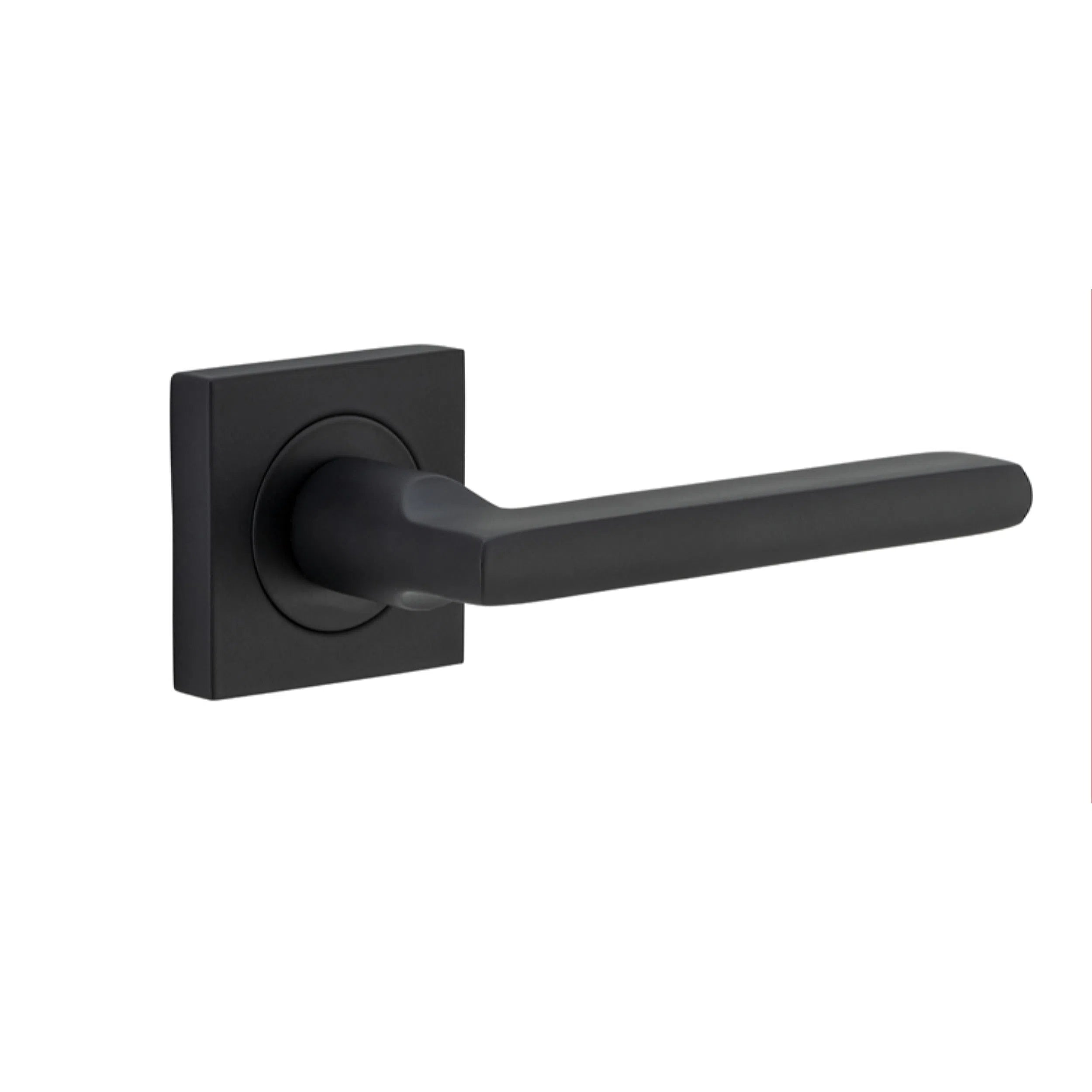 Iver Door Handle Baltimore Square Rose Pair Matt Black