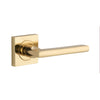 Iver Door Handle Baltimore Square Rose Pair Polished Brass