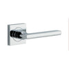 Iver Door Handle Baltimore Square Rose Pair Polished Chrome