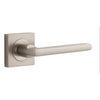 Iver Door Handle Baltimore Square Rose Pair Satin Nickel