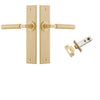 Iver Door Handle Berlin Chamfered Brushed Brass Passage Kit