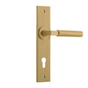 Iver Door Handle Berlin Chamfered Euro Brushed Brass