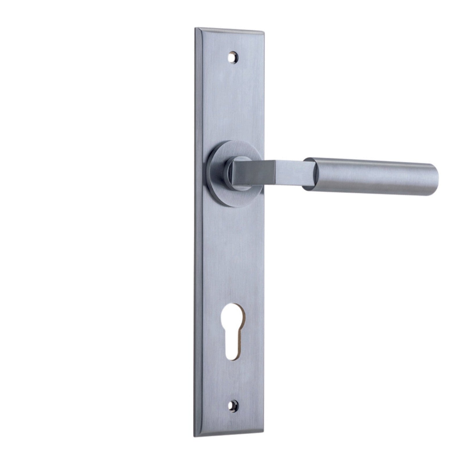 Iver Door Handle Berlin Chamfered Euro Brushed Chrome