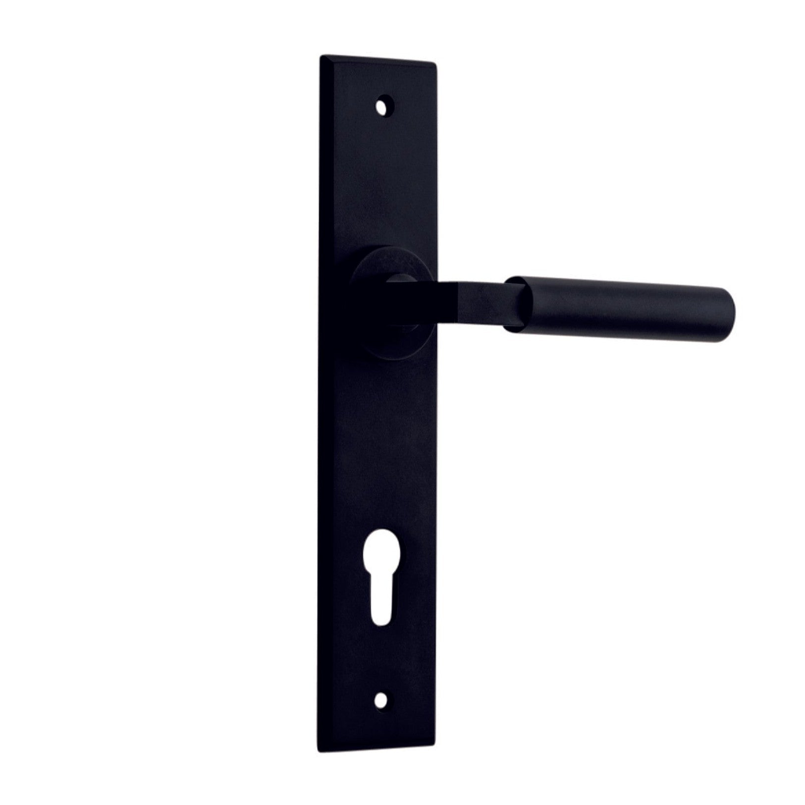 Iver Door Handle Berlin Chamfered Euro Matt Black