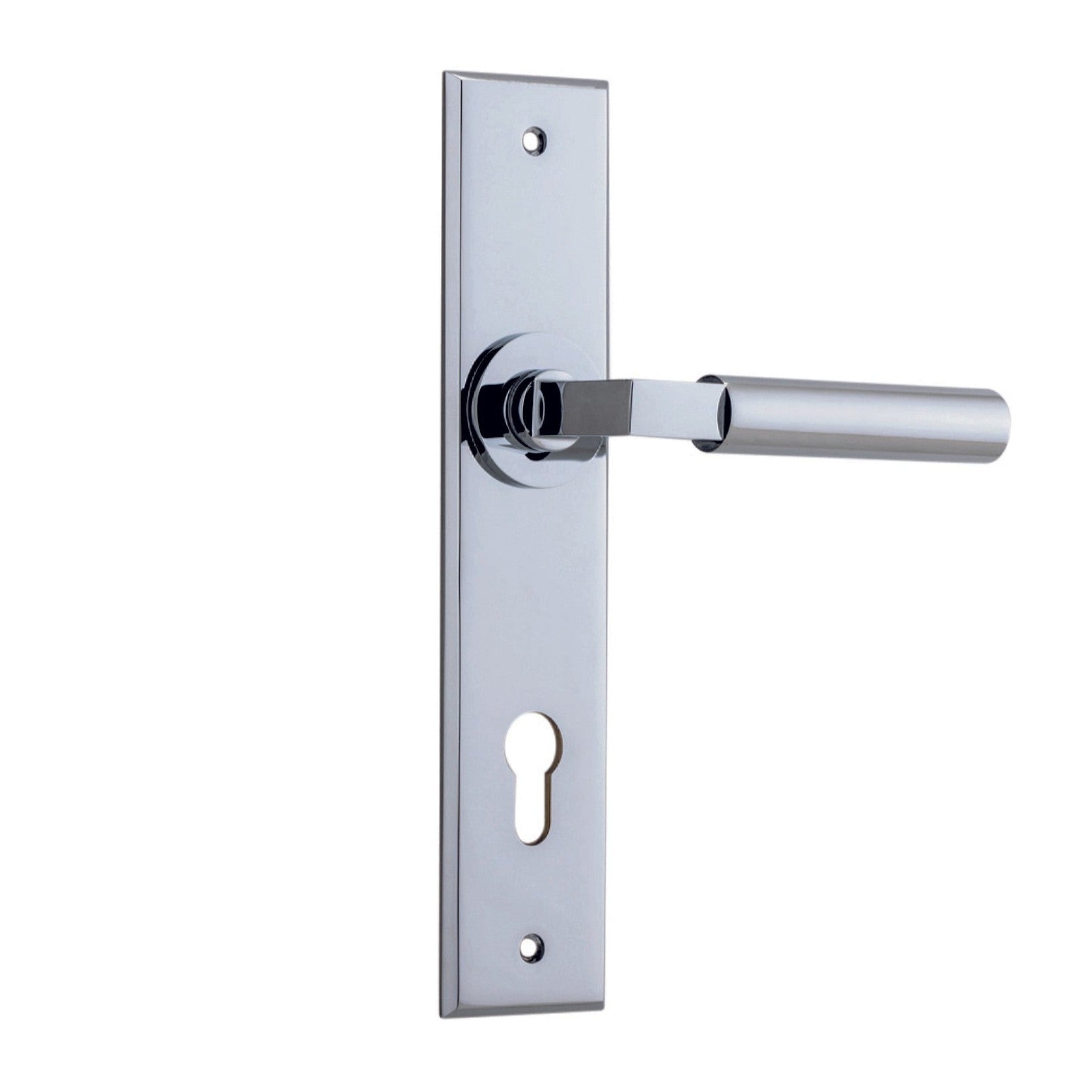 Iver Door Handle Berlin Chamfered Euro Polished Chrome