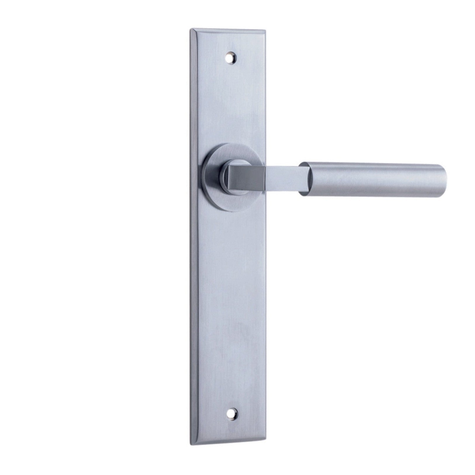 Iver Door Handle Berlin Chamfered Latch Brushed Chrome