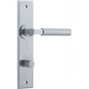 Iver Door Handle Berlin Chamfered Privacy Brushed Chrome