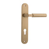 Iver Door Handle Berlin Oval Euro Brushed Brass