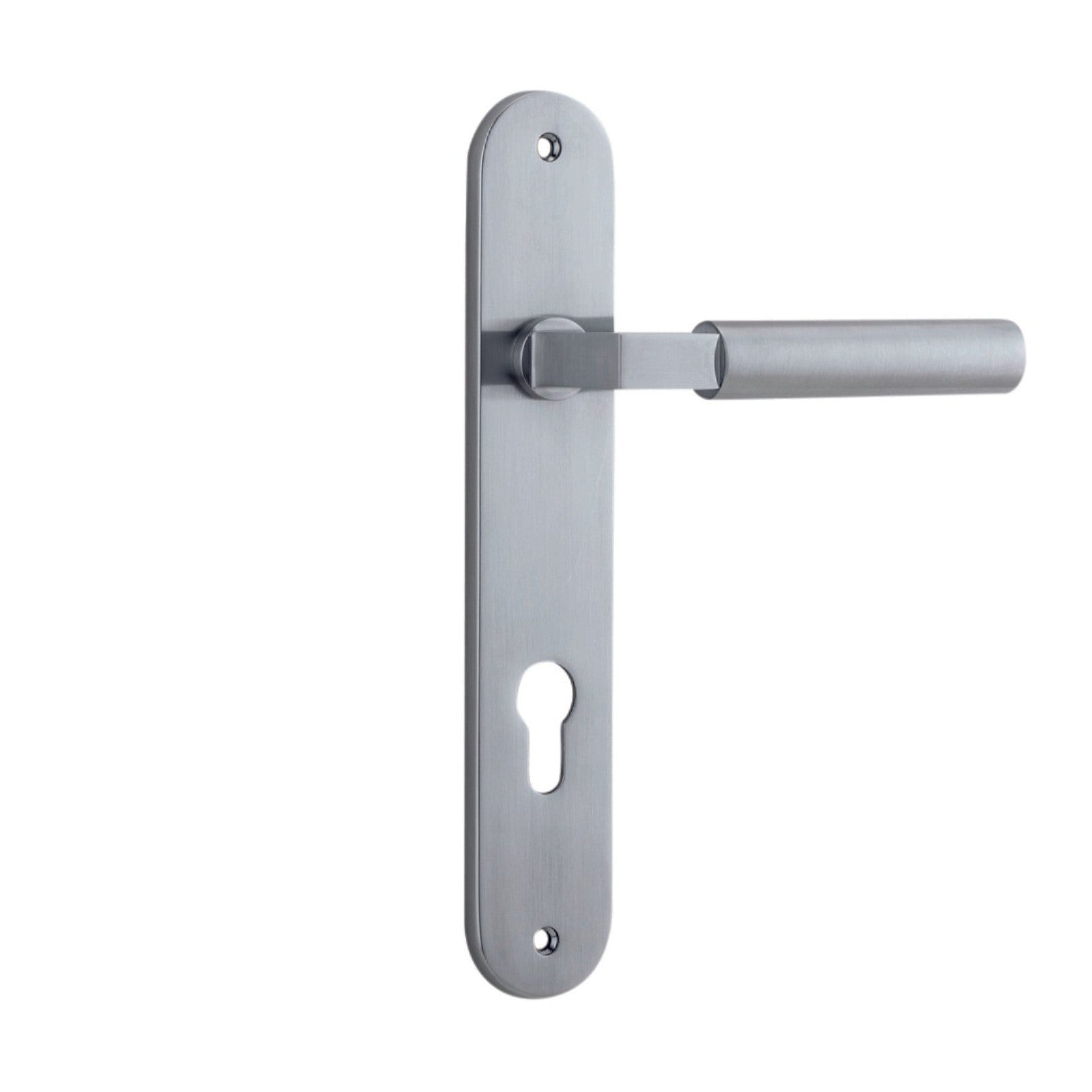 Iver Door Handle Berlin Oval Euro Brushed Chrome