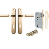 Iver Door Handle Berlin Oval Euro Pair Key/Thumb Polished Brass Entrance Kit