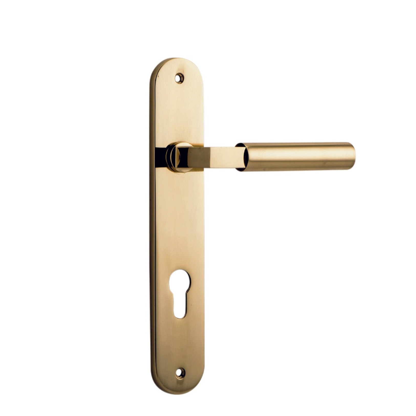 Iver Door Handle Berlin Oval Euro Polished Brass