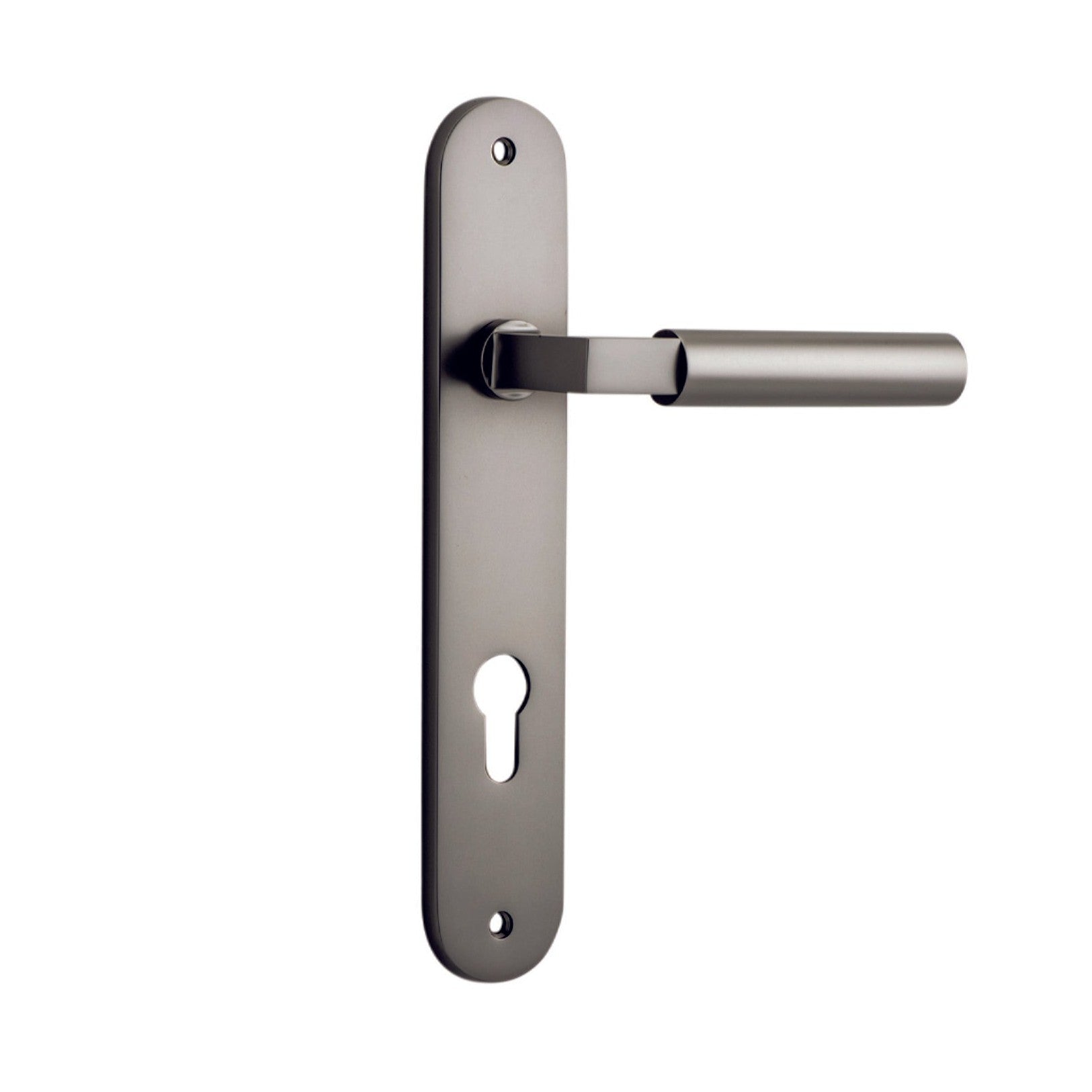 Iver Door Handle Berlin Oval Euro Satin Nickel