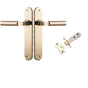 Iver Door Handle Berlin Oval Polished Brass Passage Kit