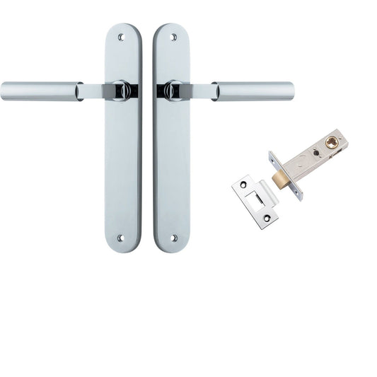 Iver Door Handle Berlin Oval Polished Chrome Passage Kit