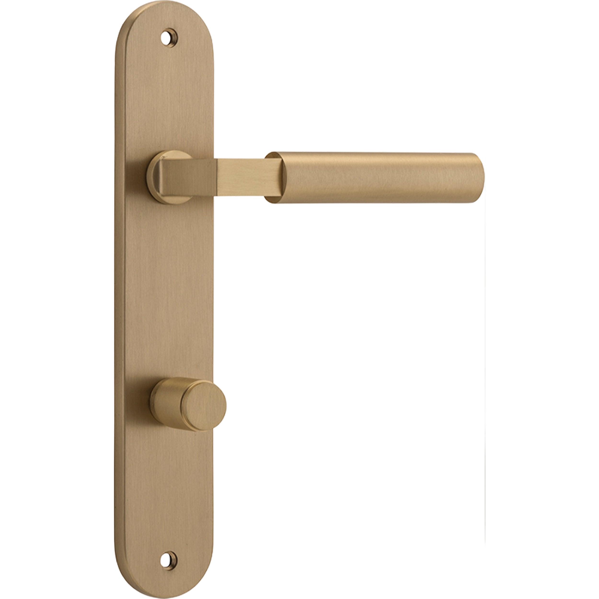 Iver Door Handle Berlin Oval Privacy Brushed Brass