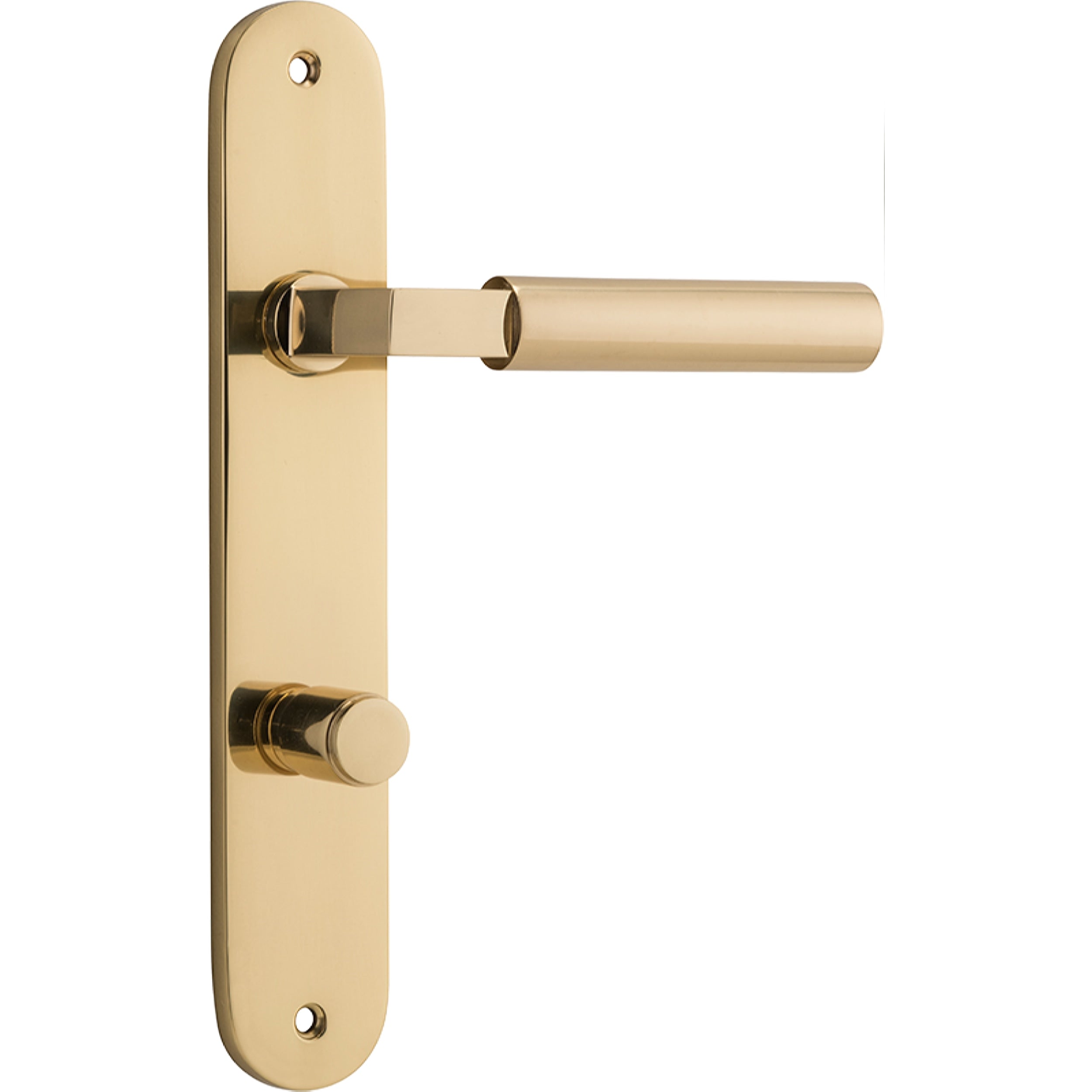 Iver Door Handle Berlin Oval Privacy Polished Brass