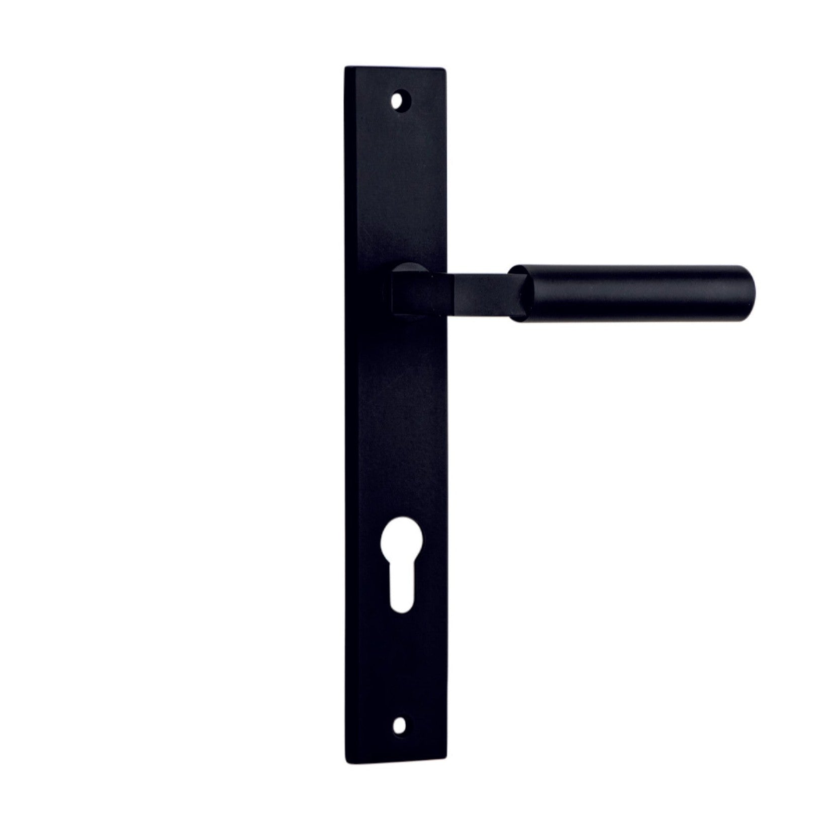 Iver Door Handle Berlin Rectangular Euro Matt Black