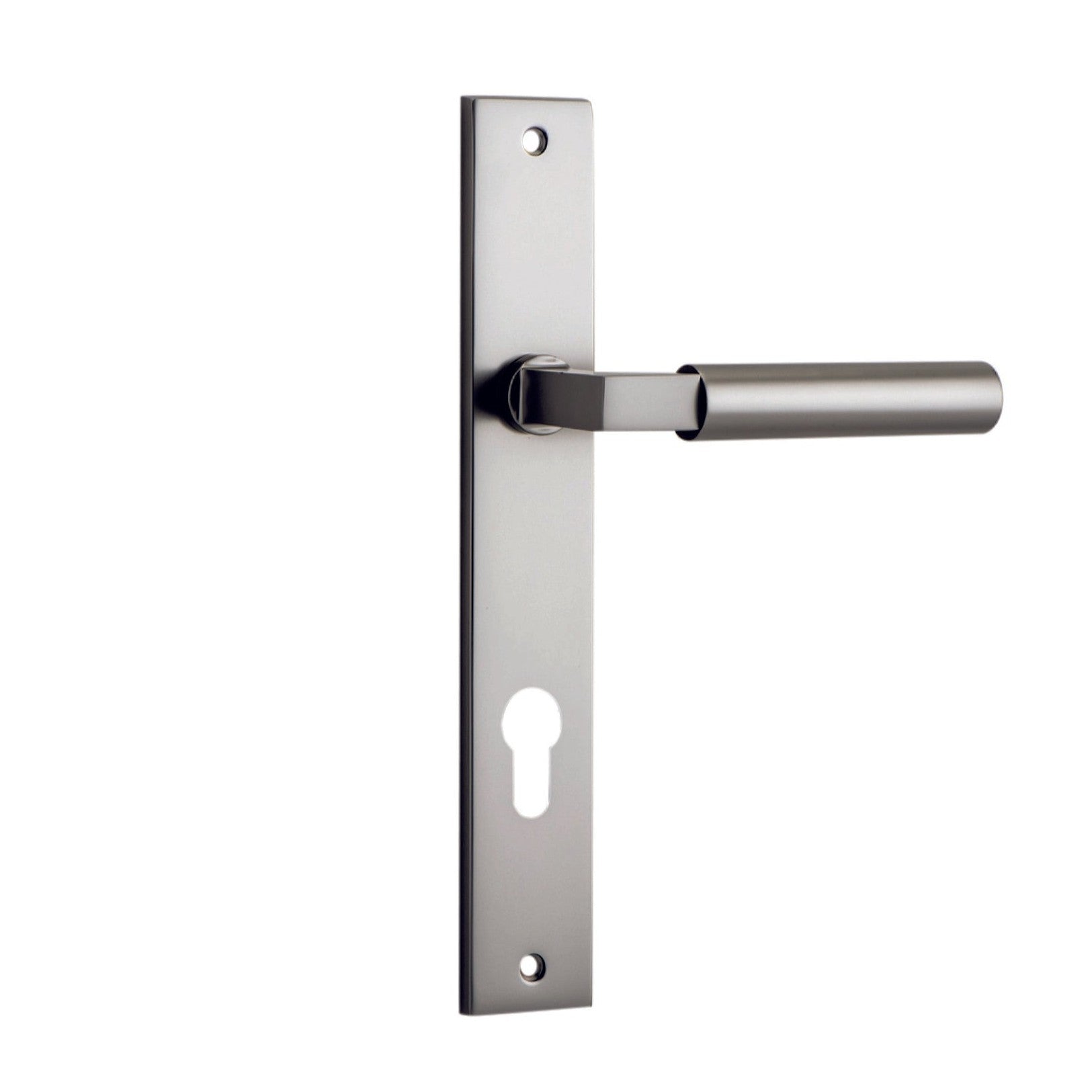 Iver Door Handle Berlin Rectangular Euro Satin Nickel