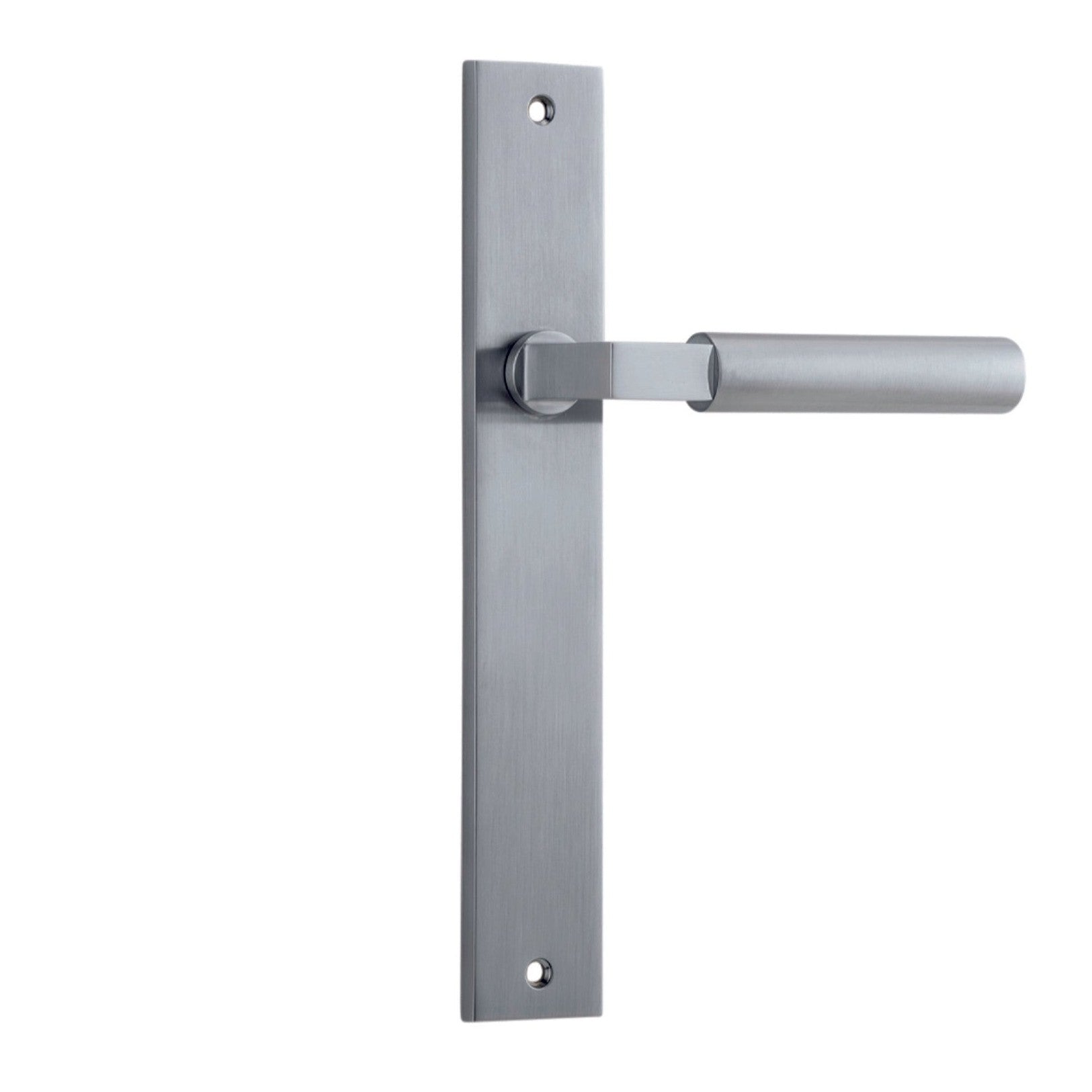 Iver Door Handle Berlin Rectangular Latch Brushed Chrome